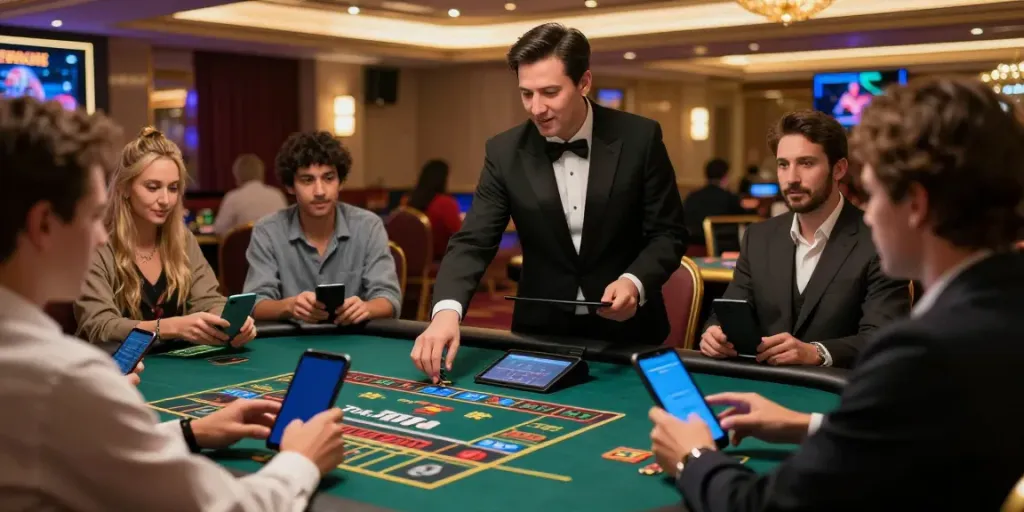 Live casino experience at gem88 with engaging dealer and enthusiastic players