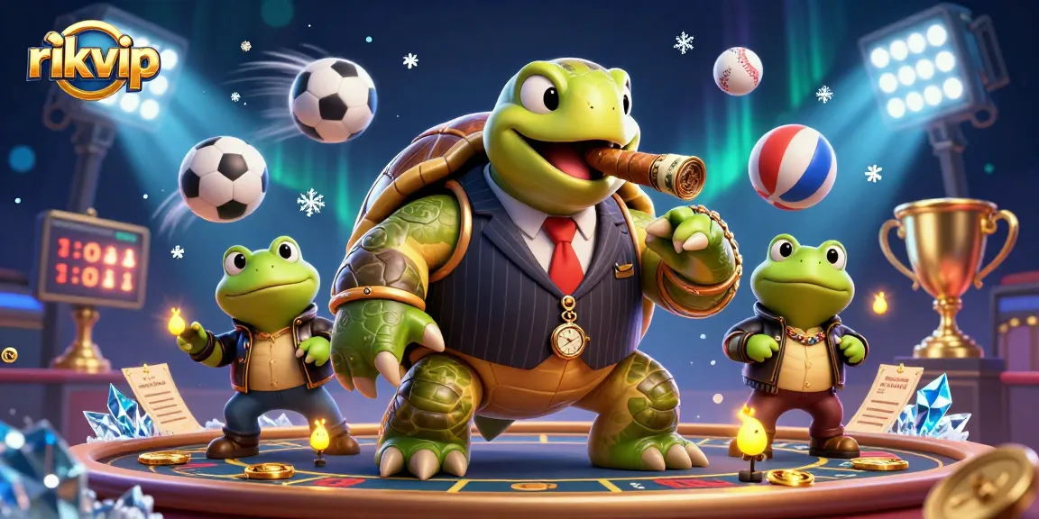Engage in thrilling gameplay at rikvip with a vibrant illustration of characters in a dynamic casino scene.