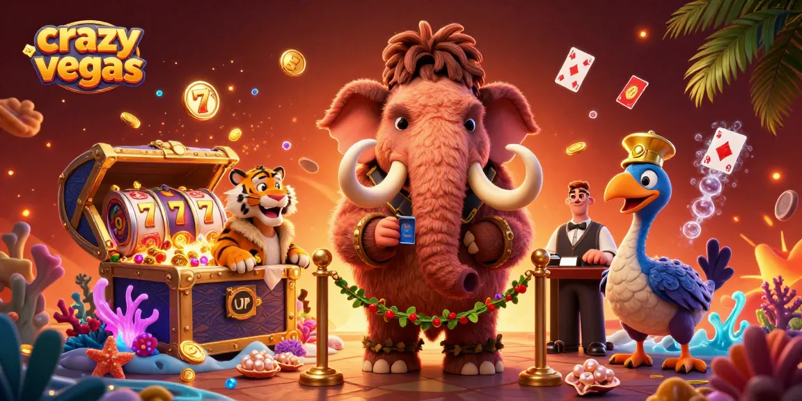 Check IDs at crazyvegas with vibrant casino characters, colorful themed treasures, and dynamic gaming elements.